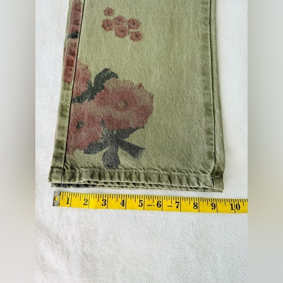 One Teaspoon Hibiscus Libertines Cropped Wide Leg Denim Jeans Size 27 - Picture 9 of 13